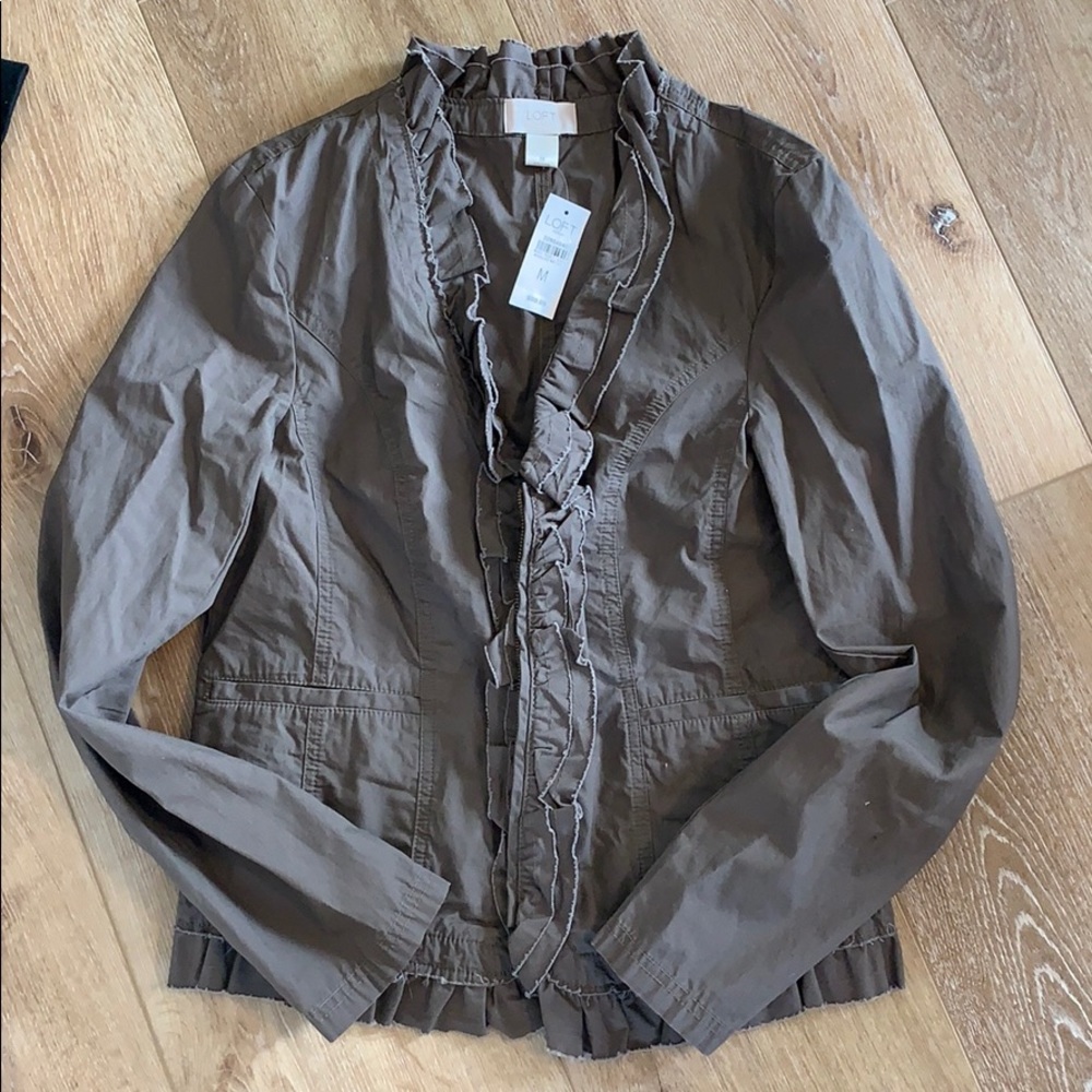 Ruffle blazer jacket